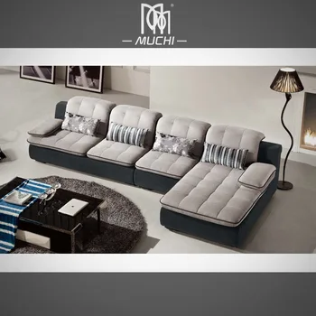 Soft Cotton Linen Italian Corner Sofa With Chesterfield Soft Cotton Linen Italian Corner Sofa With Chesterfield