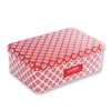 high quality Portable Empty Brand food grade rectangular cookie tin