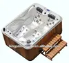 2-3 person small freestanding rectangle bathtub JCS-27 with smooth edge and big jets