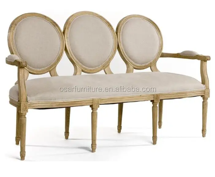 French Country Louis Xvi Oval Back Dining Bench Wooden Sofa Buy