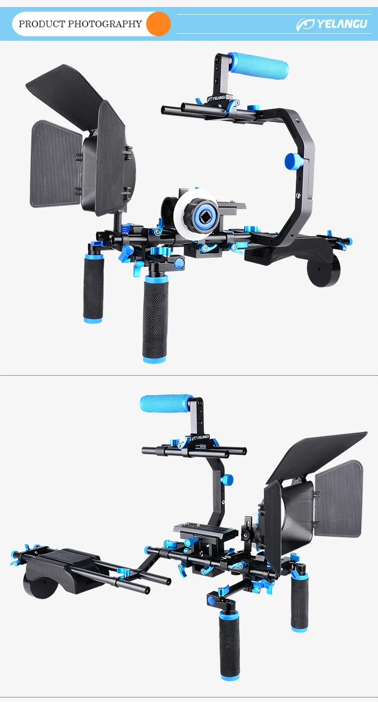 Yelangu D206 Dslr Handheld Camera Shoulder Mount Rig Kit + Follow Focus
