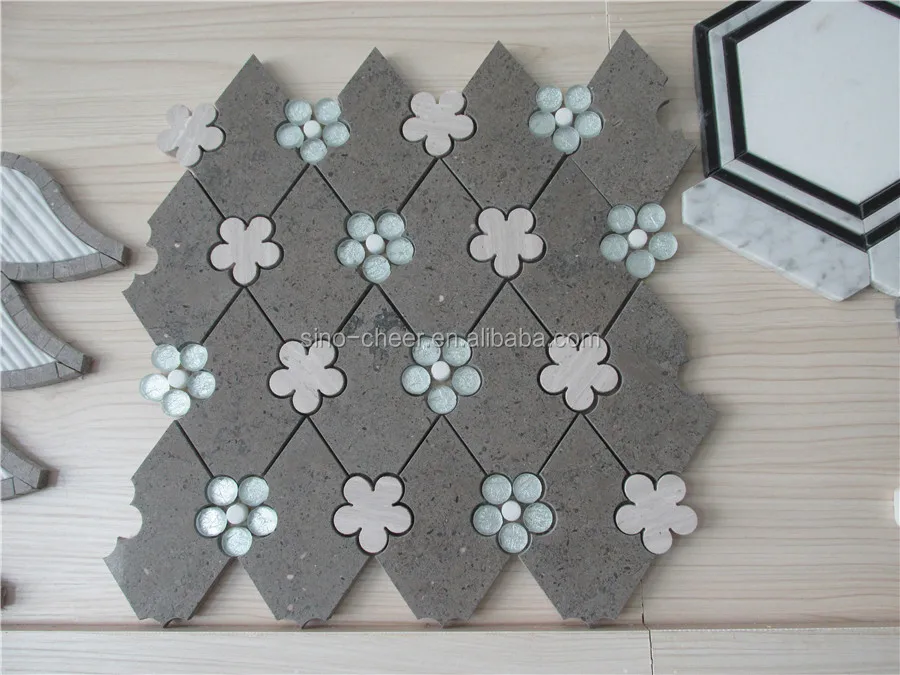 Wit marmeren kleine zeshoekige mozaïek tegel voor badkamer/keuken ...