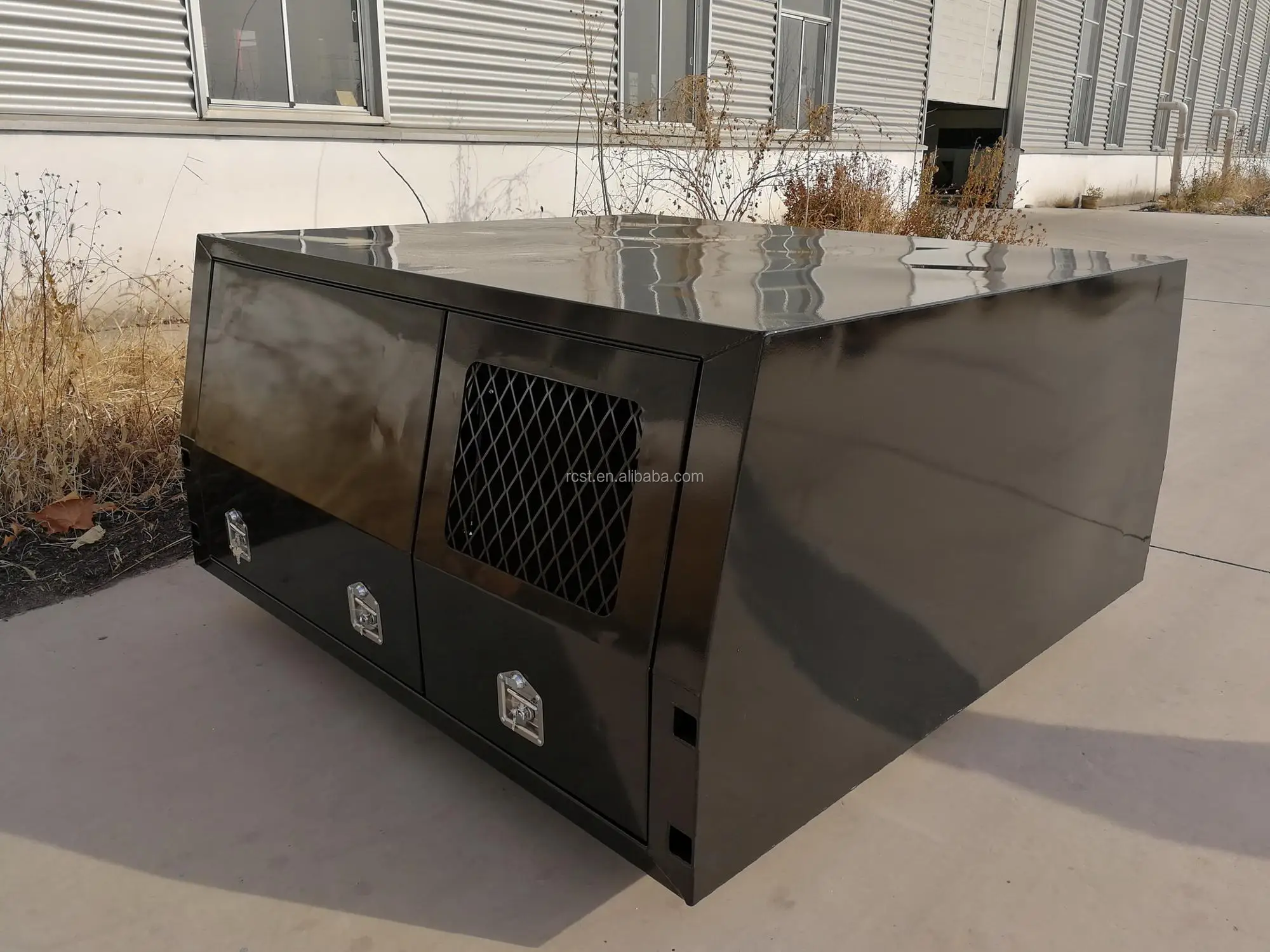 Jack Off Black Alloy Ute Canopy(with Dog Box,No Back Door),Aluminium