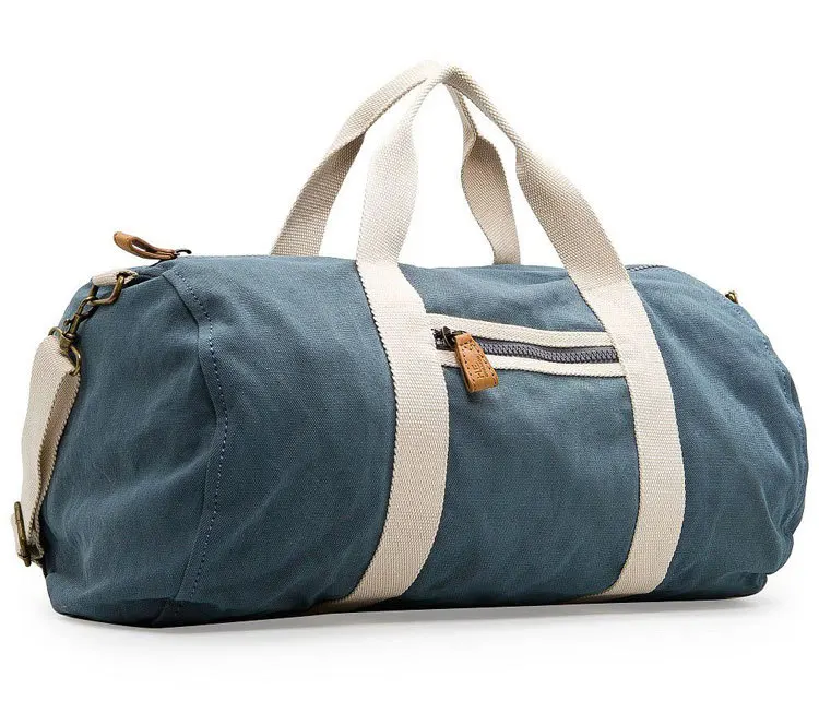 Military Men&#39;s Travel Blue Cotton Canvas Duffle bag, Gym Sports Duffel Bag Manufacturer, View ...