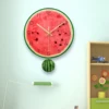 Creative watermelon style acrylic swing clock decoration wall clock