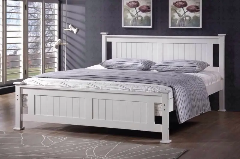 Double Bed Frame In White For Kids And Adult Buy Latest Double Bed