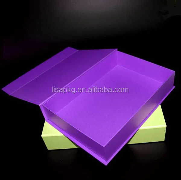 Luxury Custom Purple Magnetic Book Shaped Gift Box Buy Book Box Book Shape Box Book Shaped Gift Box Product On Alibaba Com