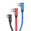 Free sample nylon braided 3 In 1 1.2M Charging 90 Degree Micro 3.0 Type C for Micro and for iphone usb cable