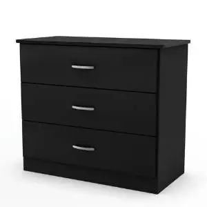South Shore Smart Basics 3-Drawer Chest, Black by South Shore