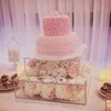 Clear acrylic cake display stand lucite cake riser wholesale