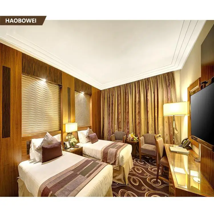 Italian wooden bedroom furniture sets for hotel luxury suite room