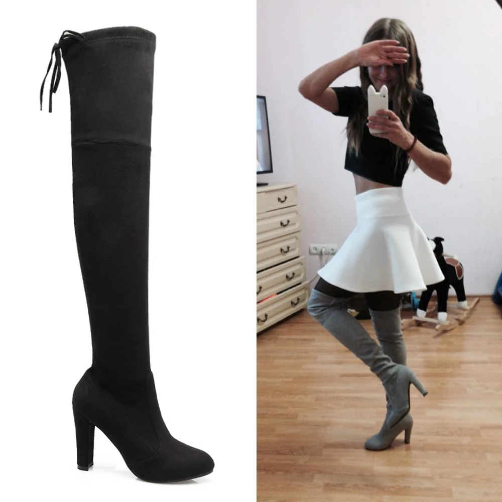 Popular Lace up Thigh High Boots-Buy Cheap Lace up Thigh