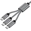 3 in 1 multi usb data rapid charging cable for phone android usb type c, micro etc all in one