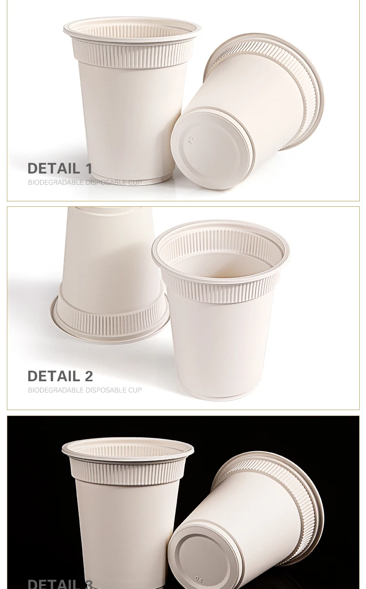 Food grade corn starch 12 oz disposable biodegradable smoothie cups