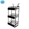 customized 3 tier counter candy chocolate bar chew gum black metal wire countertop /wall display stand rack