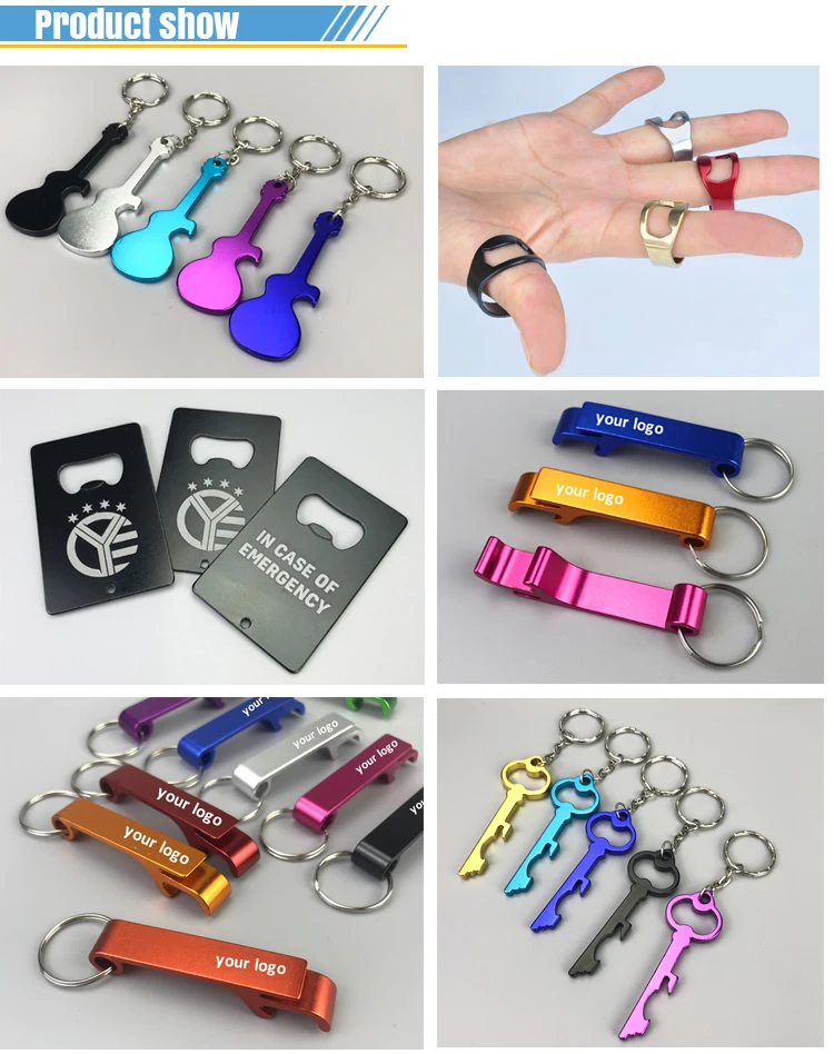 Hot Sale Logo Customized Aluminium Alloy Bottle Opener Key chain