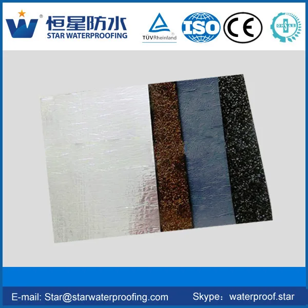 3mm and 4mm torching sbs modified asphlalt membrane with PE film