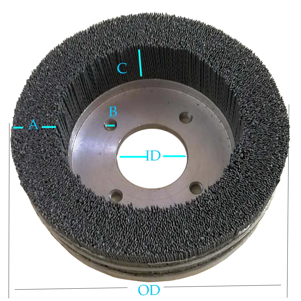Silicon Carbide Abrasive Nylon Filament Fill Abrasive Disc Brushes