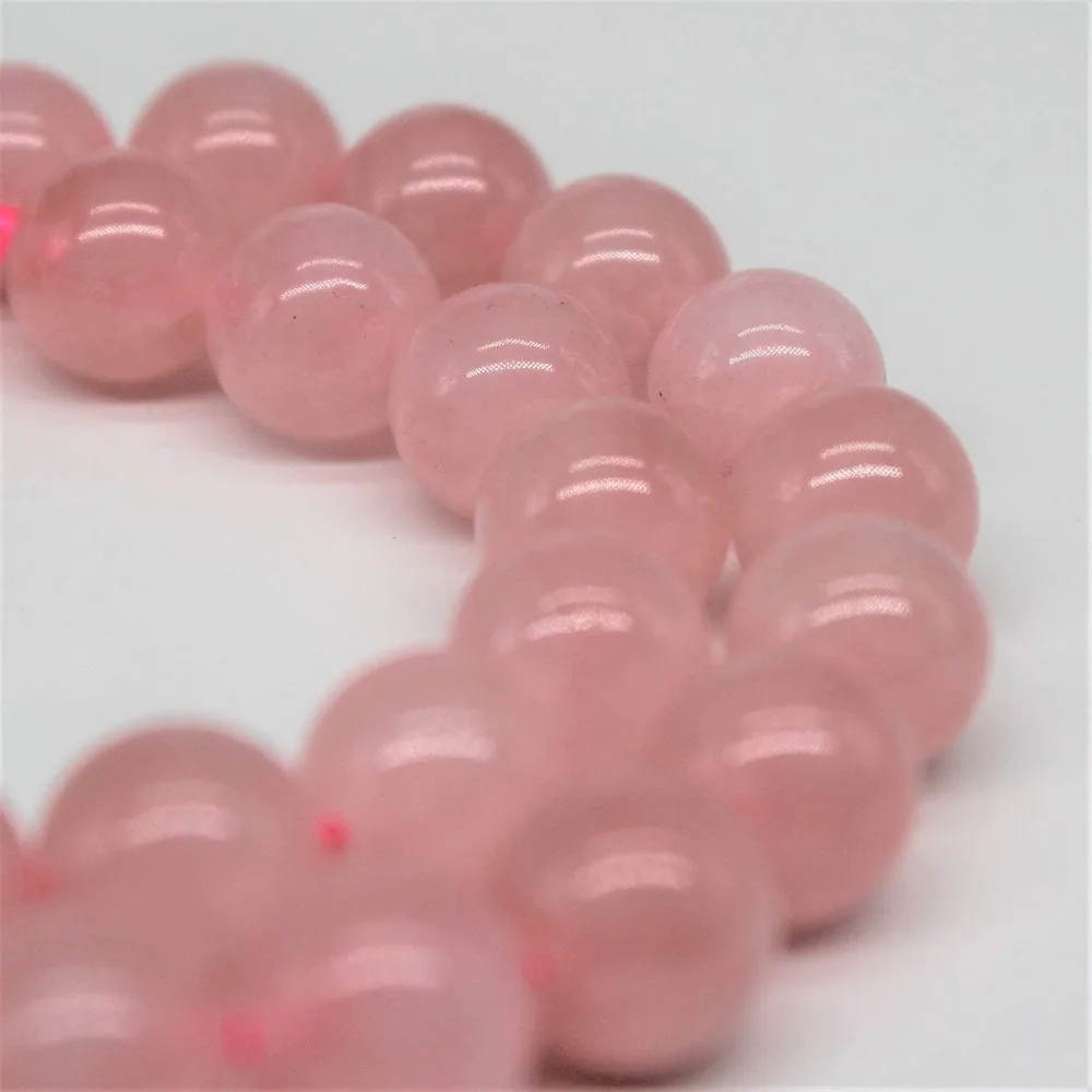 Natural Unpolished Rose Quartz Matte Round Real Gemstones Loose Beads