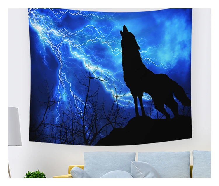 Monad 3d Glow In The Dark Wild Animal Wall Hanging Tapestry For Home