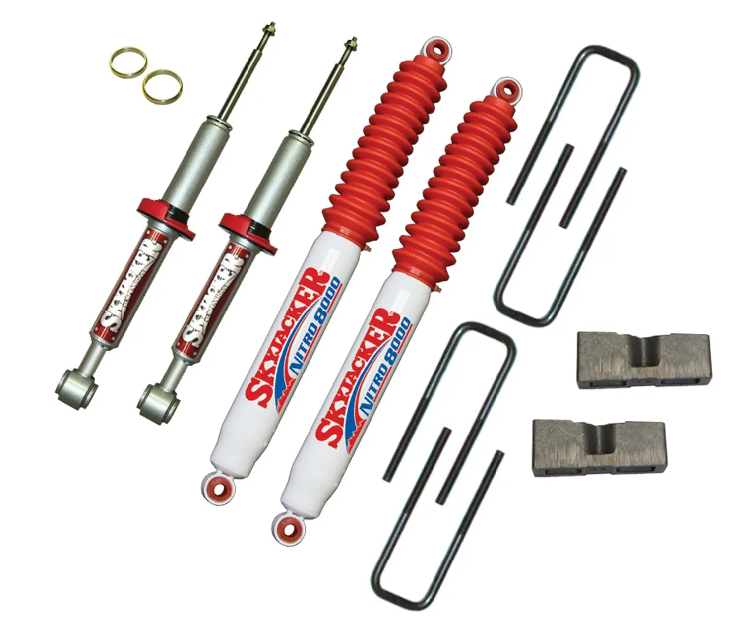 1999-2004 Excursion Lift Kit 4WD 3 Inch Front BIG BRAWNS Leaf Spring Lift Blocks and U-Bolts