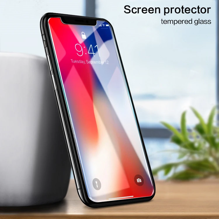 2020 Ultra Thin Wholesale 9H 2.5d for iPhone X screen protector for iPhone X tempered glass for iPhone 11 6 7 8 plus
