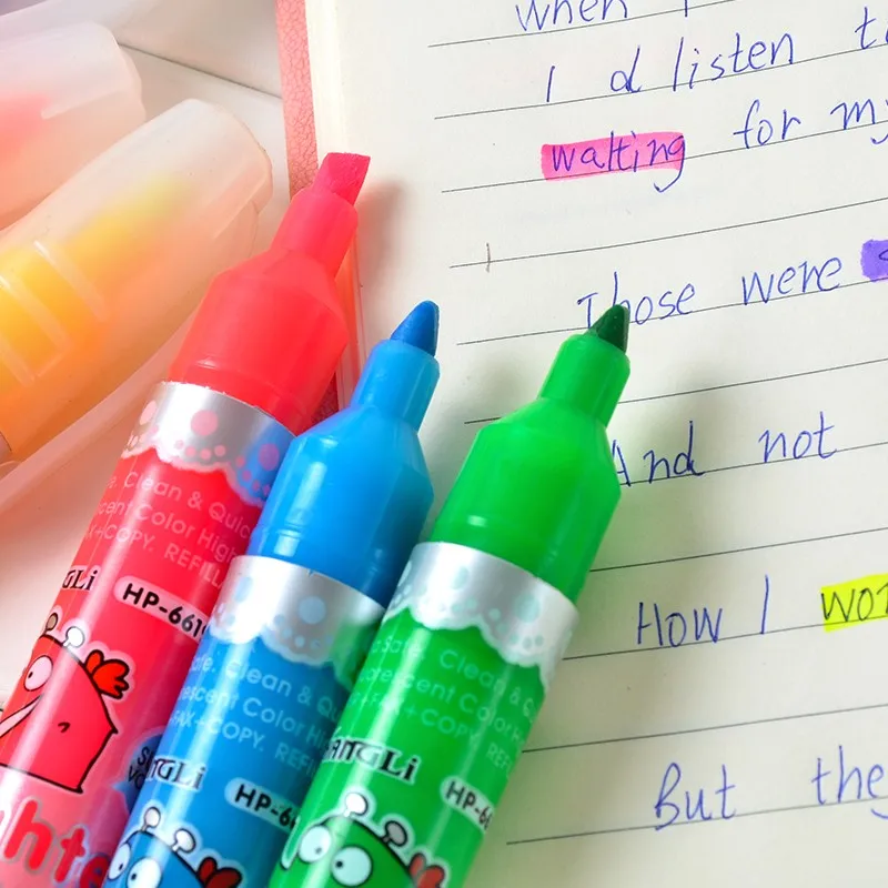 Customized Pastel Highlighter Advertising Promote Flousecent