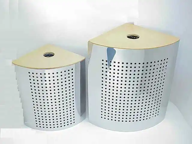 用皮革手柄覆盖 flurried flakes 经典椭圆形洗衣箱