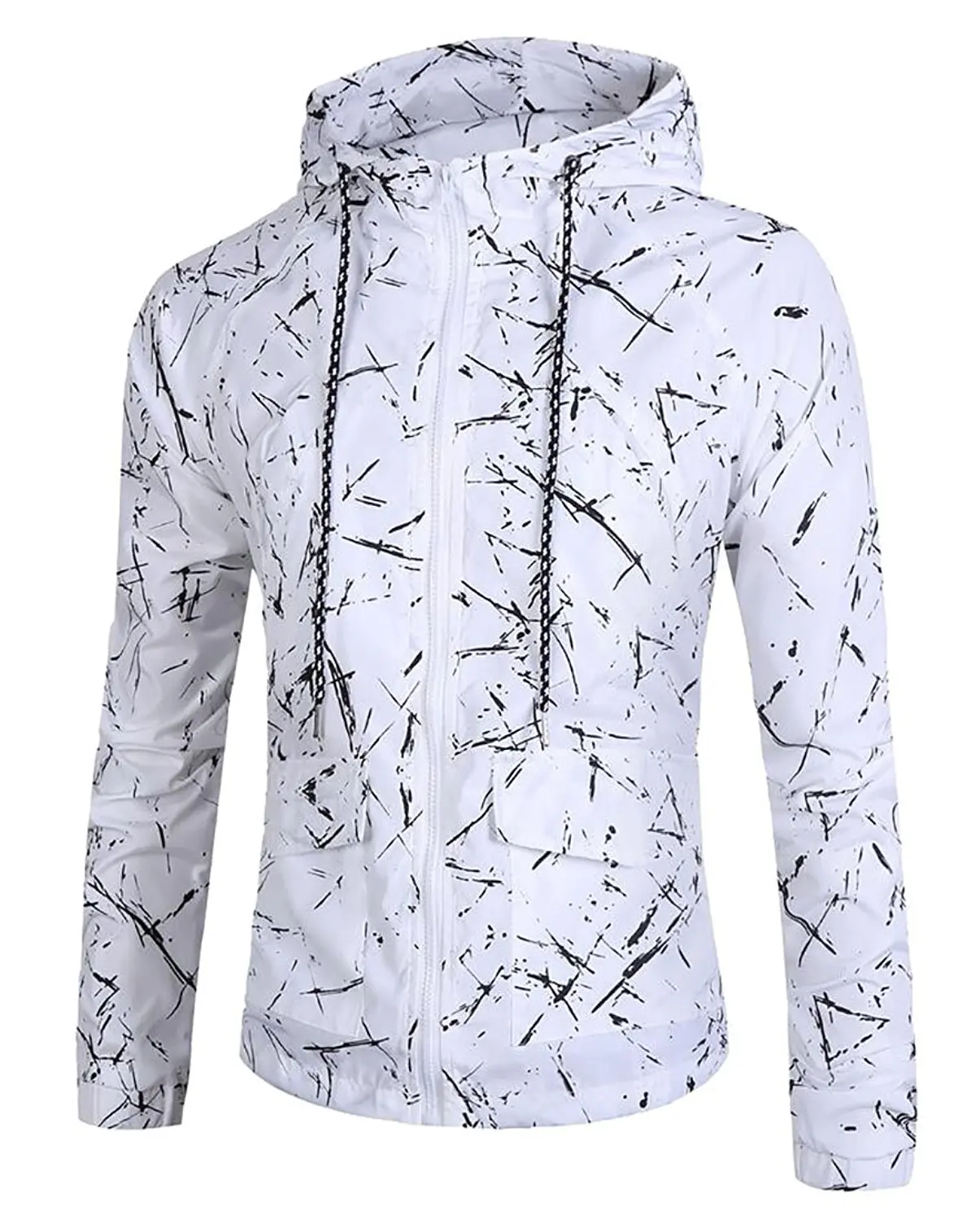 Lutratocro Mens Hooded Casual Pullover Sport Knit Pure Color Sweatshirt