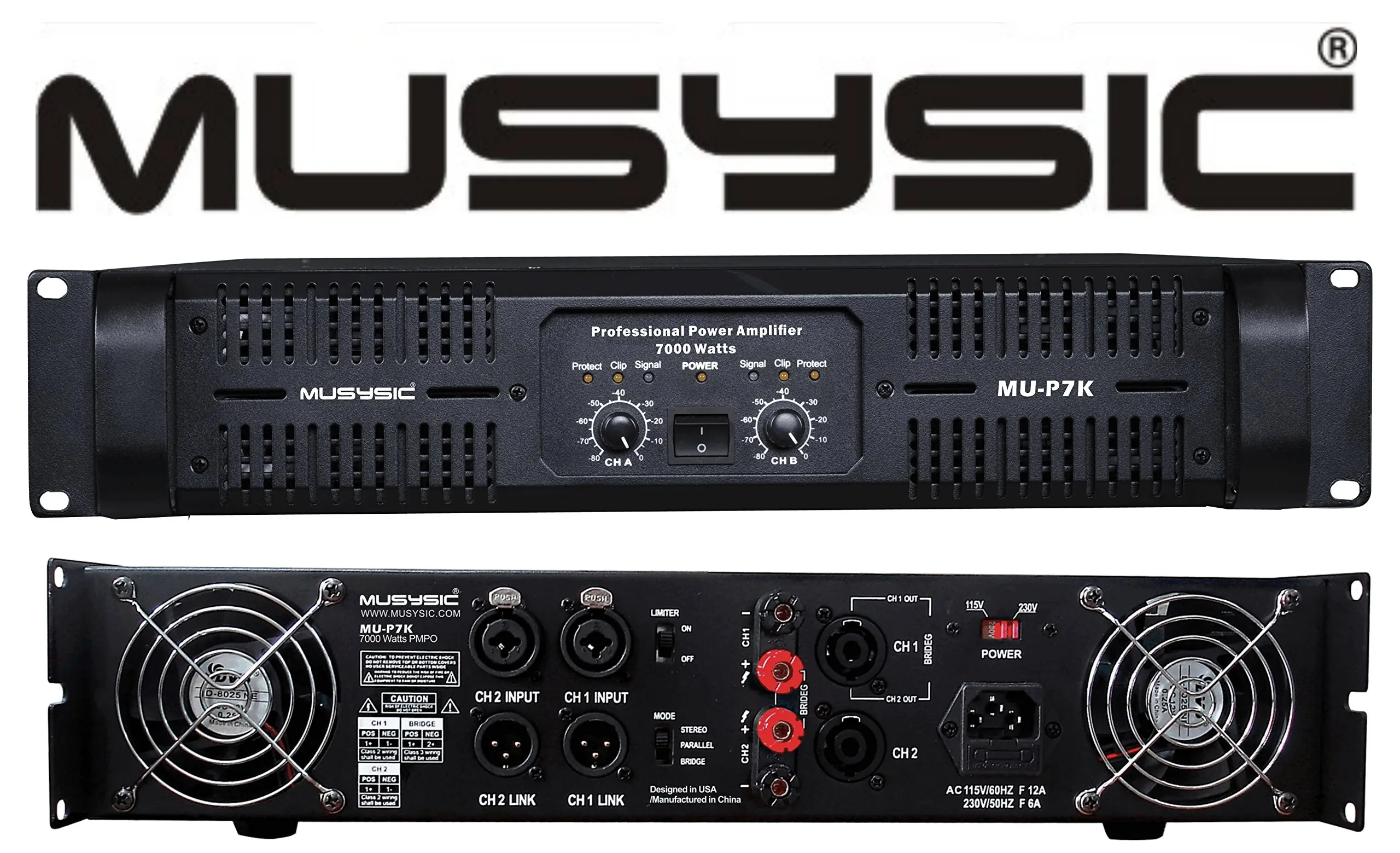 Buy MUSYSIC 2 Channel 3200 Watts DJ PAProfessional Power Amplifier 2U