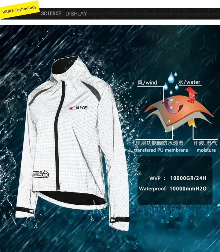 Women's Reflective Waterproof Night Vision 360 Cycling Jacket Buy Reflective Jacket,Waterproof