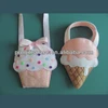 Hot new bestselling product wholesale alibaba handmade quality Ice Cream Pattern fashion Wool Felt Girl Coin Purse made in China