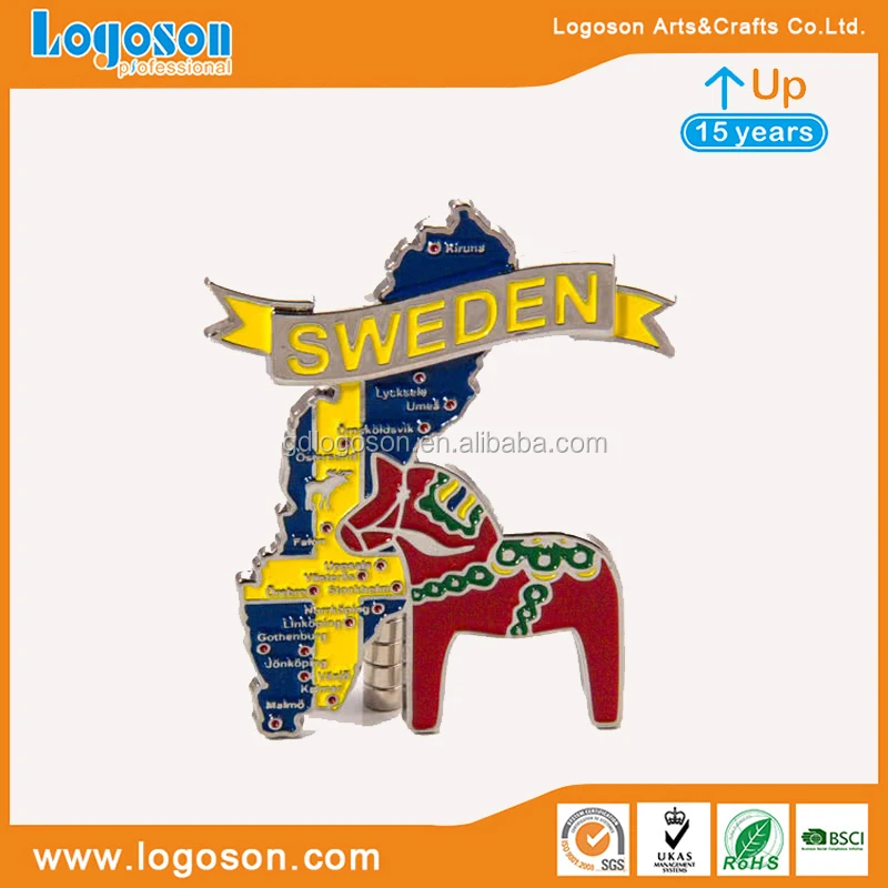 Schweden Sweden Magnet Flagge Fahne Länder Design aus Epoxid Reise Souvenir 