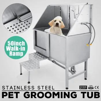 Hot Free Shipping 50 Professional Stainless Steel Pet Dog Grooming Hot Free Shipping 50 Professional Stainless Steel Pet Dog Grooming Bath Tub With Faucet