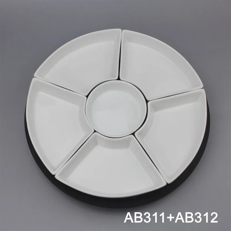 Round Ceramic Divide Plate/tray/service Plate/food Plate Buy Round
