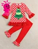 Wholesale girls Christmas outfits adorable children Christmas clothing set cute girls fall boutique outfits