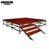 Easy install portable folding stage stairs/stage platform for church/small stage