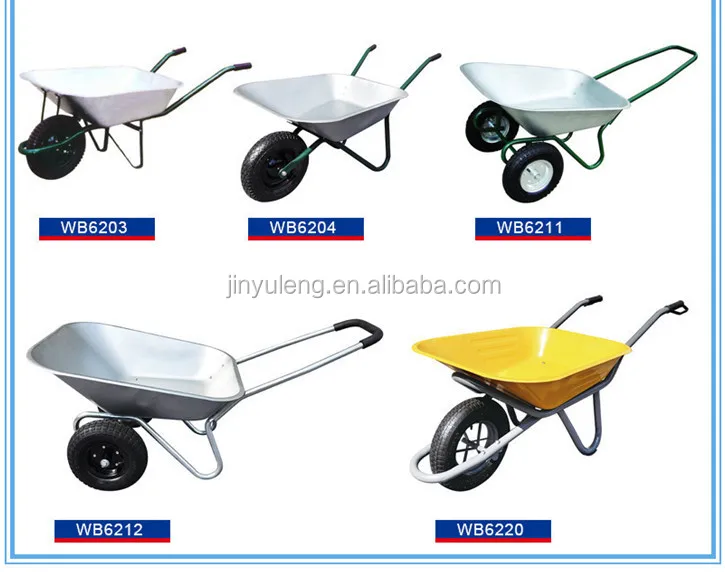 WB5009 hot sale durable steel construction wheel barrow wheelbarrow load 120kg trolley cart concrete pushchair
