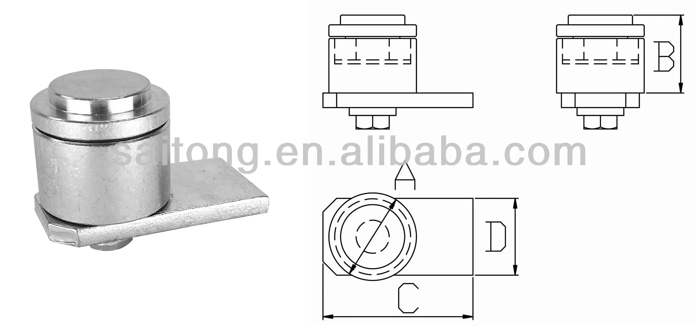 Swing Gate Top And Bottom Load Bearing Weld On Nut Hinge Buy Bearing Nut Hinge Gate Hinges Bearings Bottom Hinge Product On Alibaba Com