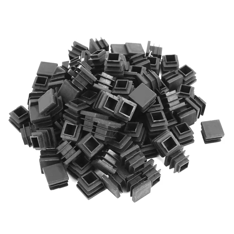 10mm X 10mm Black Plastic End Caps For Square Stainless Steel Tubing