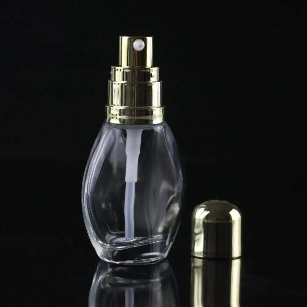 瓶与金色乳液泵 - buy 基础玻璃瓶,30毫升玻璃瓶,30毫升椭圆形瓶子