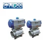 2011ND Type DN50 (2") 3-pc CF8M Material Socket Weld 1000psi Pneumatic Actuated Ball Valve