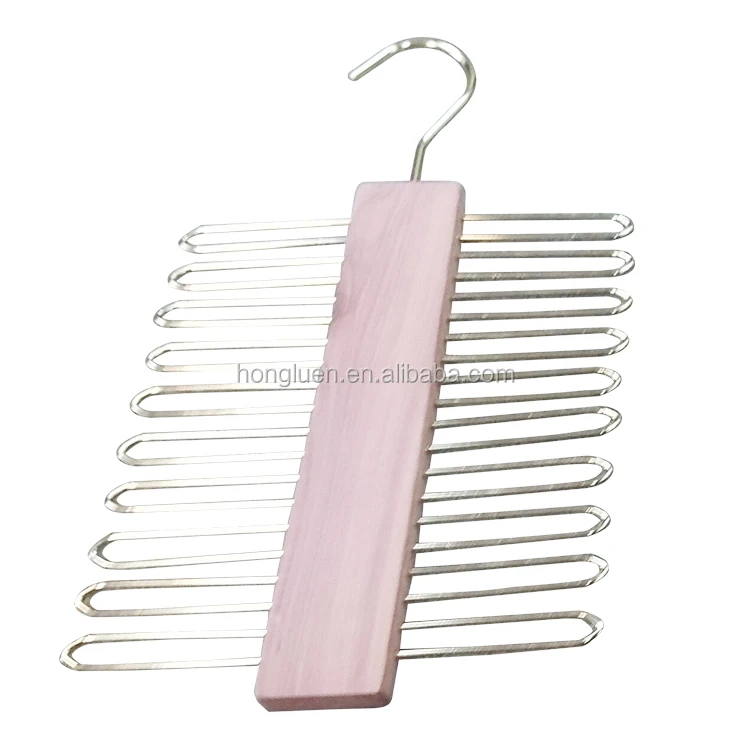 
OEM Processed Factory Creative Rose Gold Wooden Bow Rack Tie Scarf Hanger for Men 