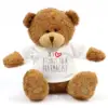 hot promotional gifts custom logo white t-shirt brown soft plush stuffed build a bear