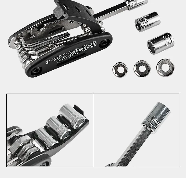 Rockbros 16 In 1 Multifunction Bicycle Repair Tool Kit Hex Spoke