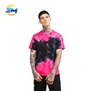 Custom wholesale mens new fashion print short sleeve tie dye t shirt with 100 cotton