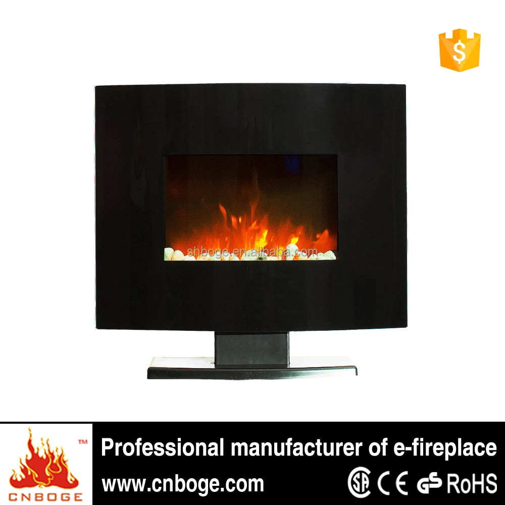 24 Curved Eco Flame Electric Wall Mount Fireplace Heater With Tv Stand