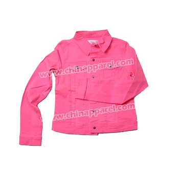 kids pink denim jacket