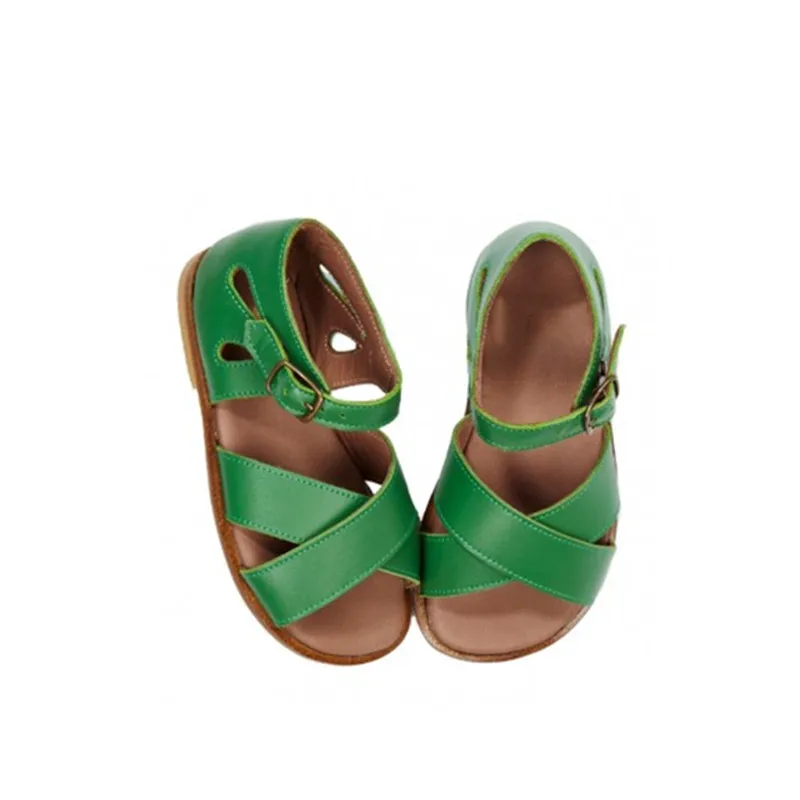 kids leather flip flops