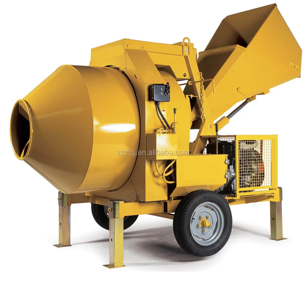 Jzr 350l 500l Diesel Engine Hydraulic Mini Mobile Concrete Mixer